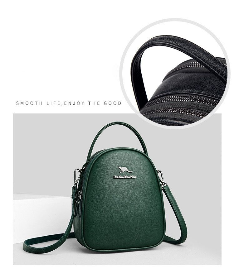 Brand new genuine leather small bag all-match three-layer shoulder bag