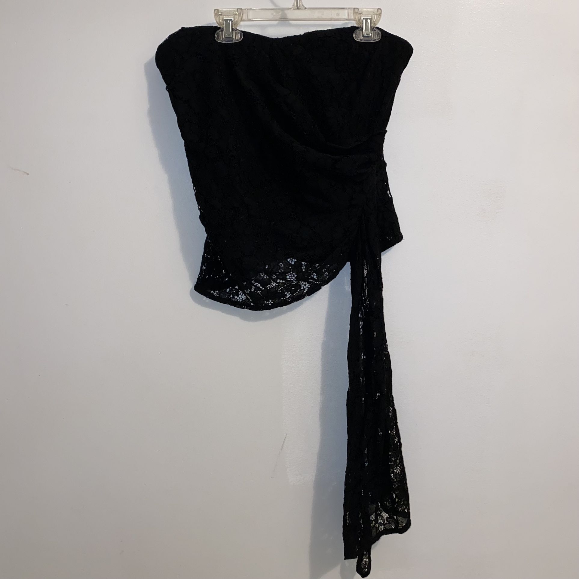 NWT $120 Anthropologie x Mare Mare Black Corseted Lace Adjustable Hem Tube Top M