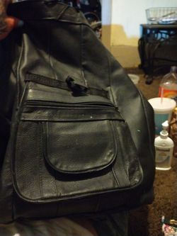 Genuine Leather Black Backpack  Thumbnail