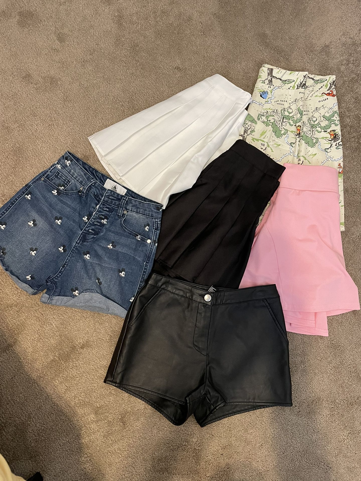 Women’s shorts and skirt