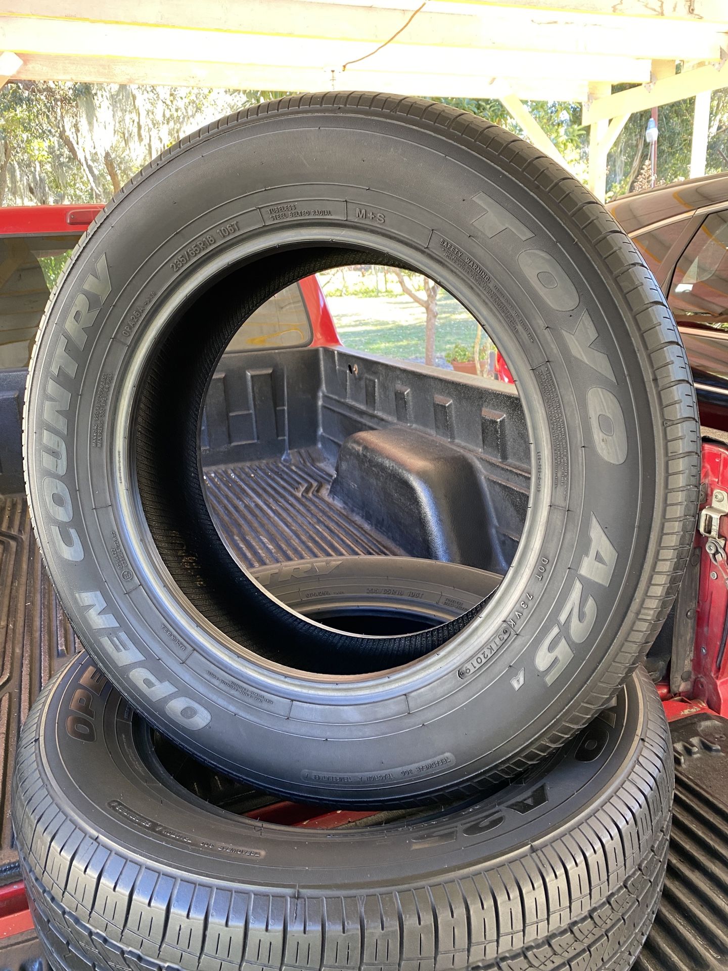 235-65-18 Pair 2tires Toyo Open Country 70%life 2019 Not Repairs
