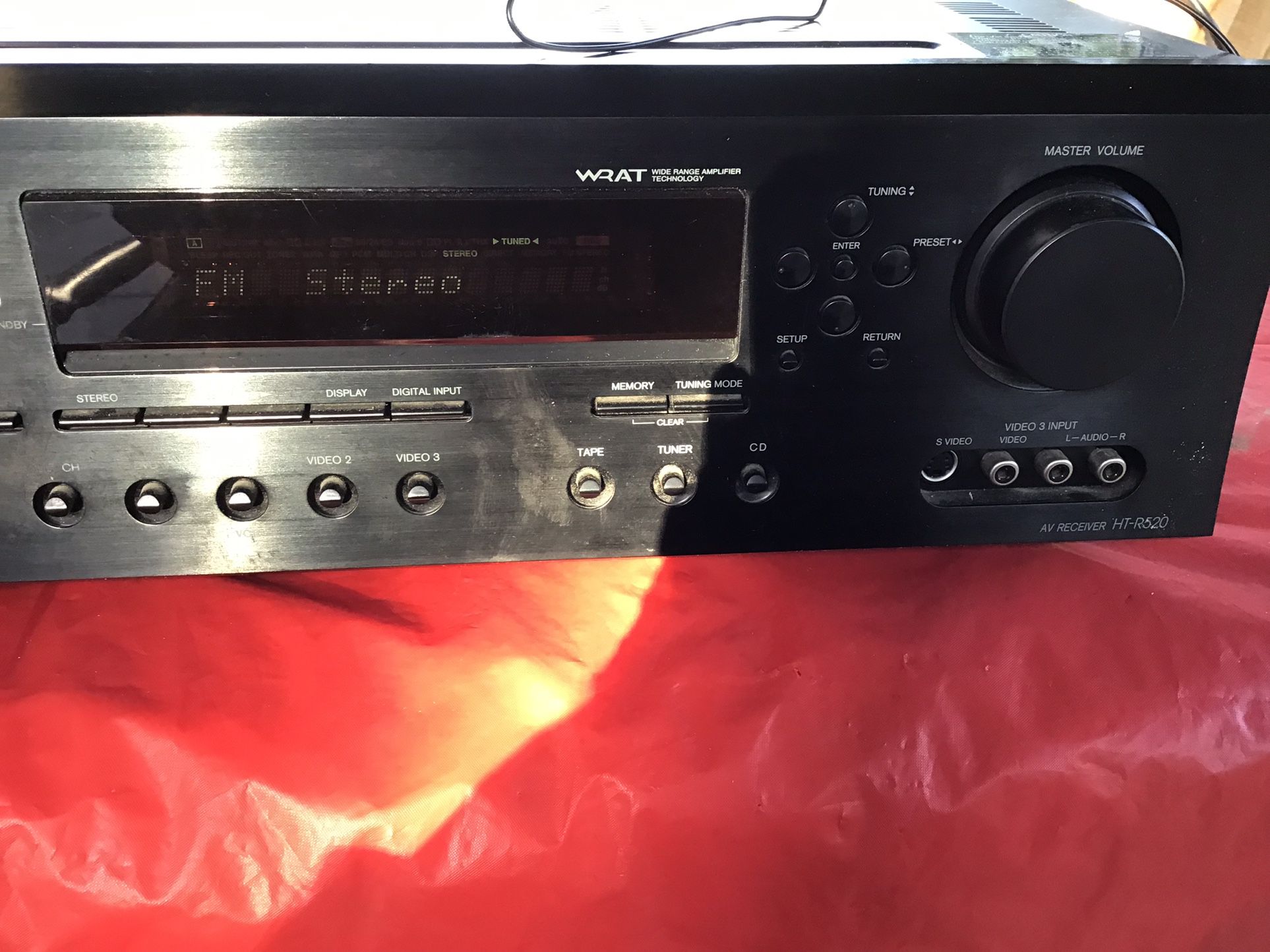 Onkyo HT-R520 Previously on tested a FM black Vintage Video one and two DVD cd output 