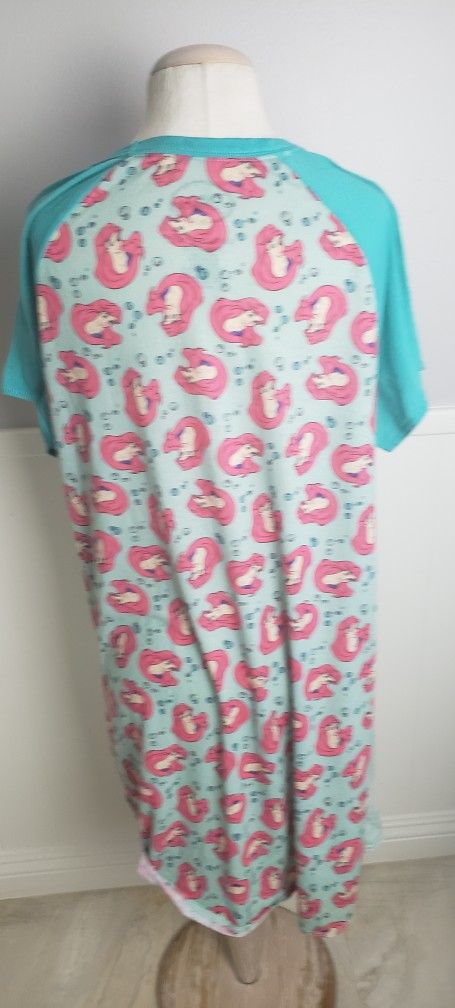 Disney Little Mermaid Women Sleepwear Dress Size 2XL