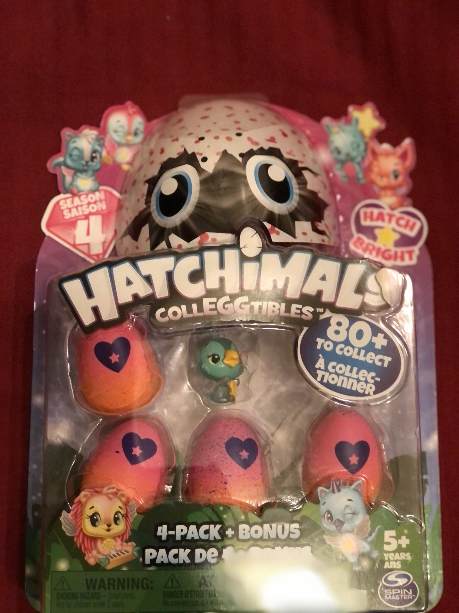 Hatchimals CollEGGtibles, 4 Pack + Bonus, Season 4 Hatchimals CollEGGtible, for Ages 5 and Up
