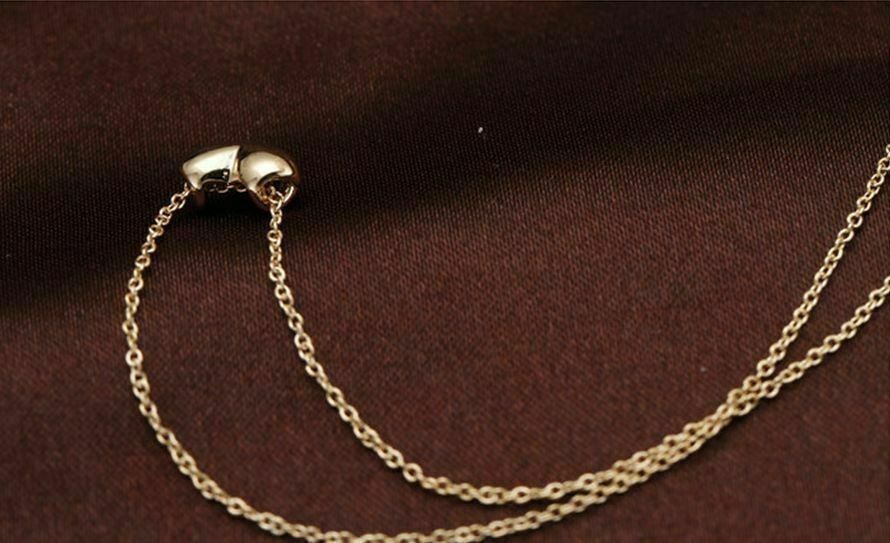 Fashion Women Gold Plated Heart Bib Statement Chain Pendant Necklace Jewelry