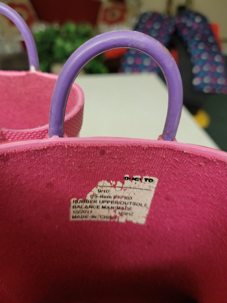 Lily and Dan unicorn Rain boots Size 9 - 10 kids