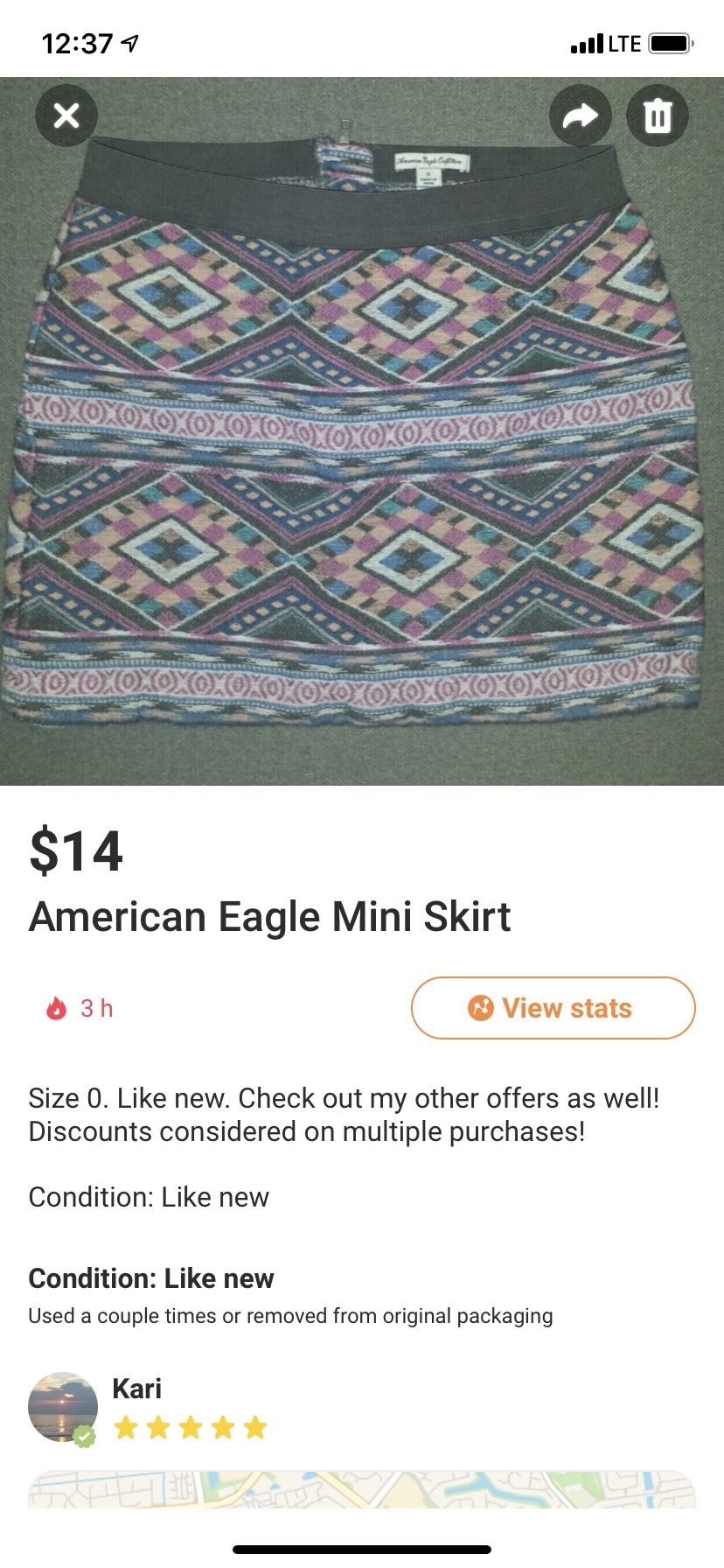 American Eagle Size 0 Skirt