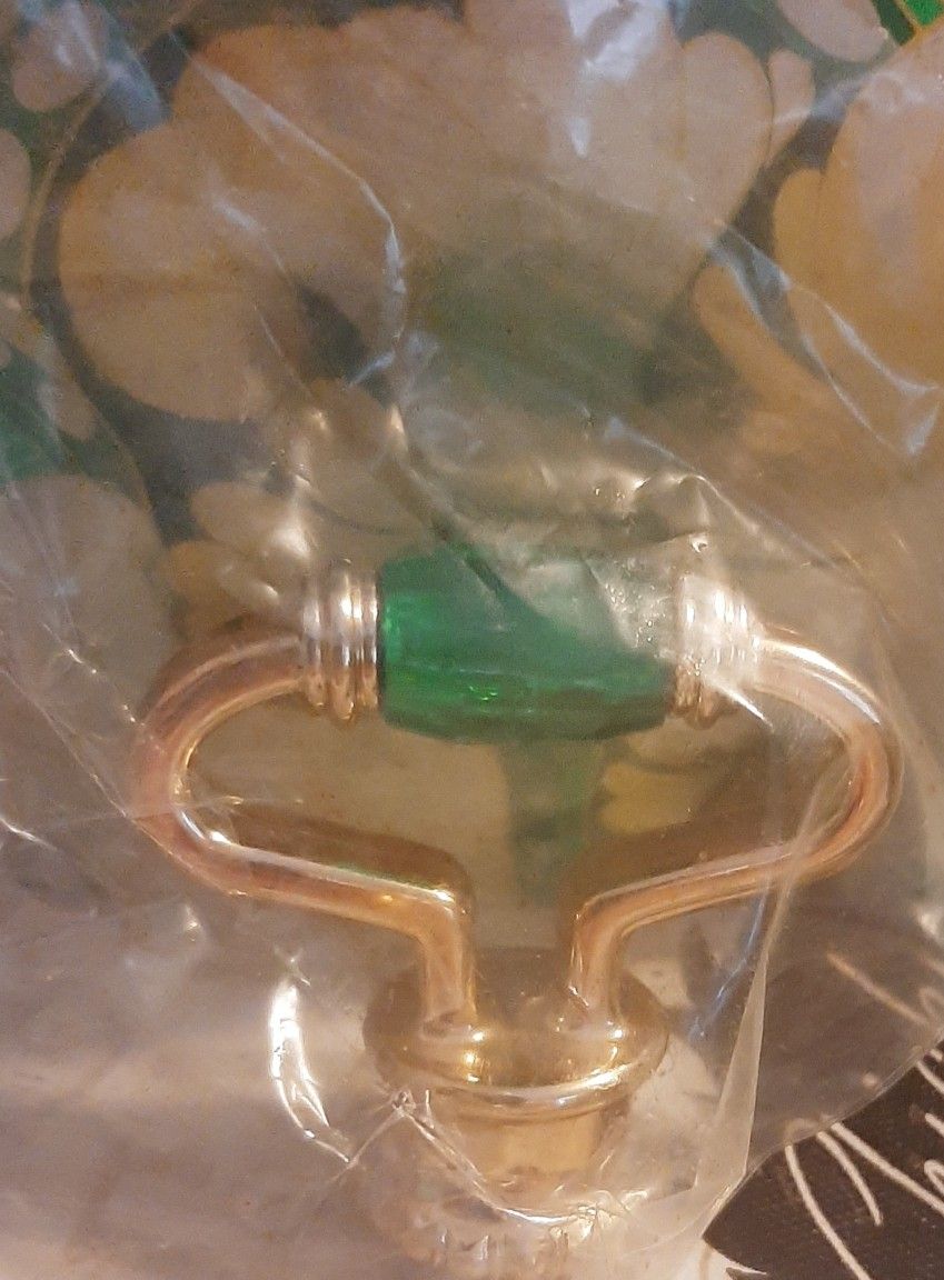 1977 VINTAGE AVON EMERALD BELL DECANTER W/SWEET HONESTY COLOGNE 3.75 FL OZ