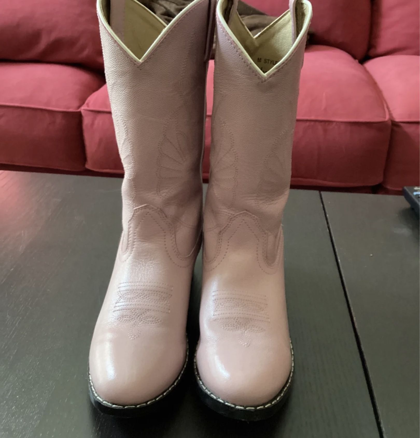 Pink Cowgirl Boots Size 4.5