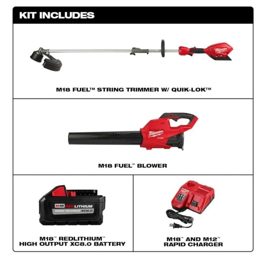 M18 FUEL Lithium-Ion Brushless Cordless QUIK-LOK String Trimmer/Blower Combo (2-Tool)