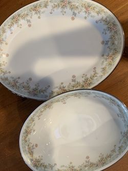 Serving Platter and Bowl for Dining Noritake Springfield Thumbnail