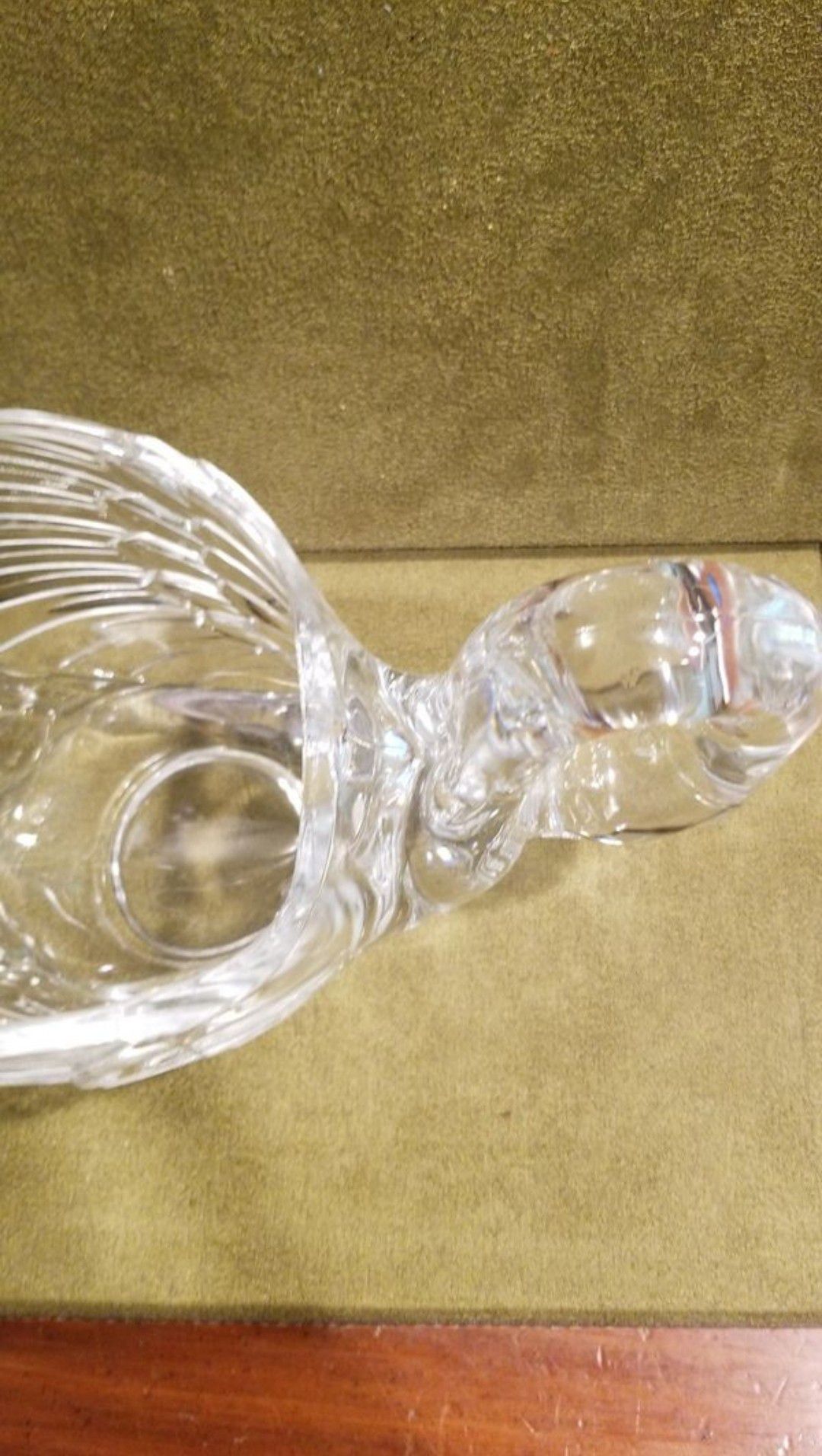Vintage Clear Glass Swan Dish