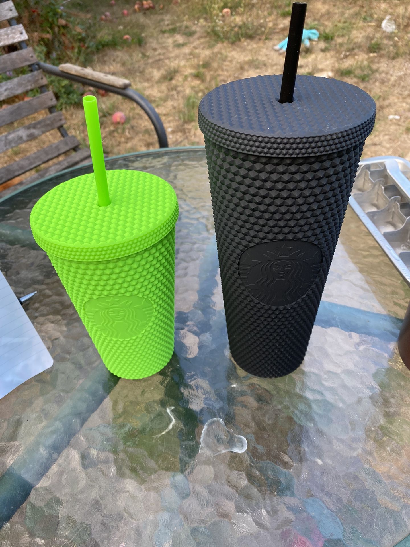 Starbucks Fall 2021 Black Tumbler (24oz) And Lime Green (16oz)