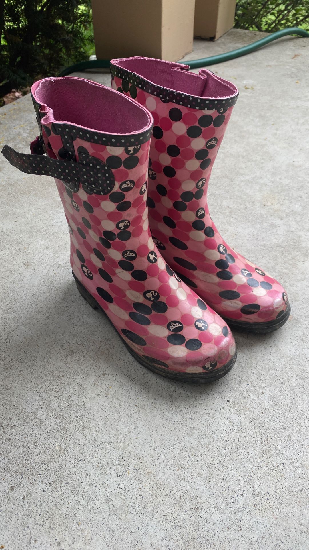 Barbie rain boots size 13/1 youth