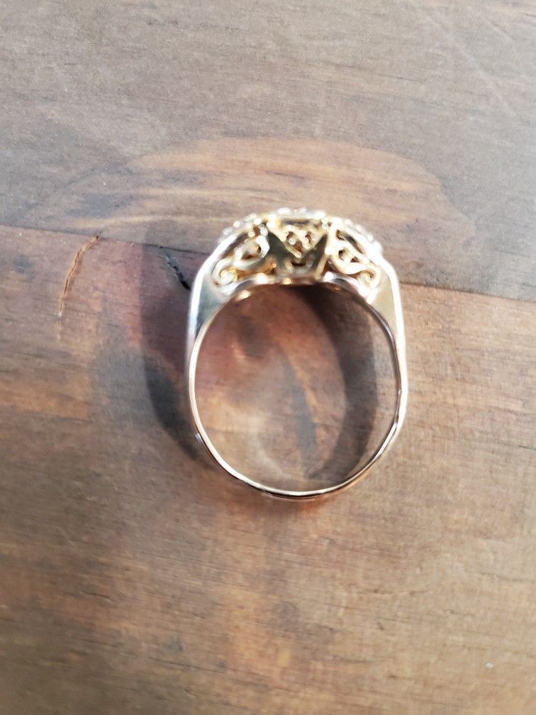 Vintage Two-toned Diamond Wedding Ring