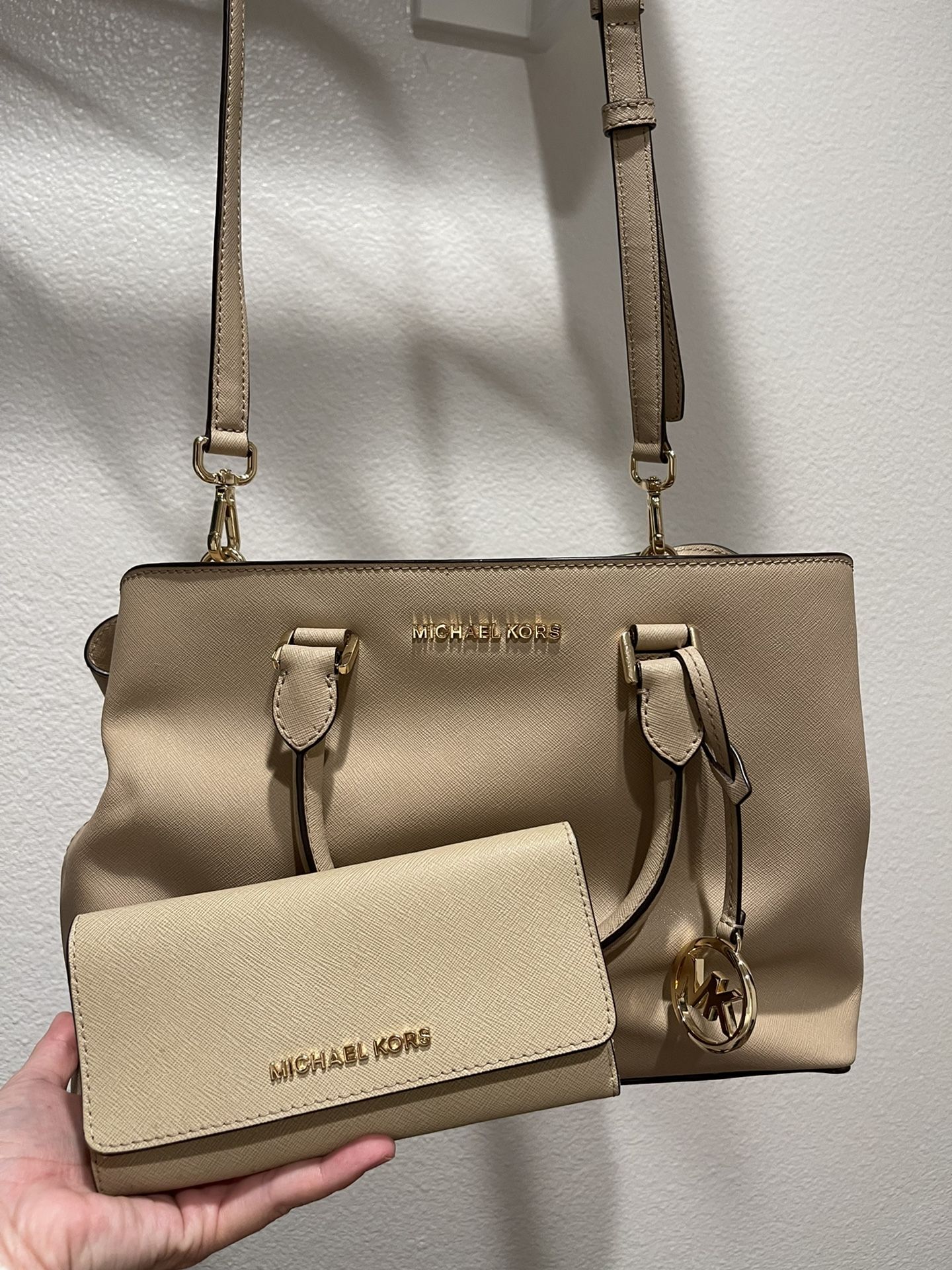 Beige MK Purse/ Matching Wallet