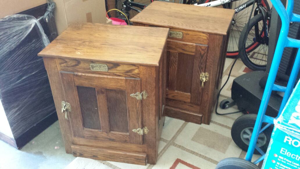 Vintage White Clad Oak Simmons Hardware Ice Box End Table Night Stand Cabinets X 2 For In Glendale Az Offerup Vintage White Clad Oak Simmons Hardware, White Clad Simmons Hardware Coffee Table