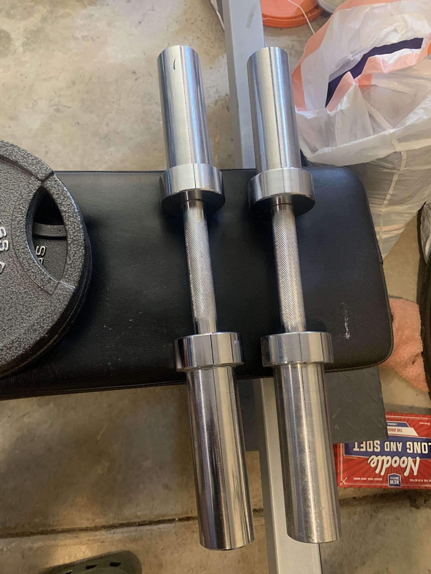 Barbell , Curl bar , Dumbbells , Weights