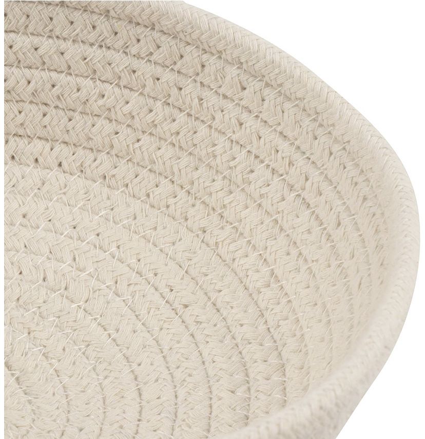 Woven Storage Baskets - 3-Pack Cotton Rope Baskets, Decorative Hampers, Collapsible Rope Storage Bins for Toys, Towels, Blankets, Nursery, Kids Room,
