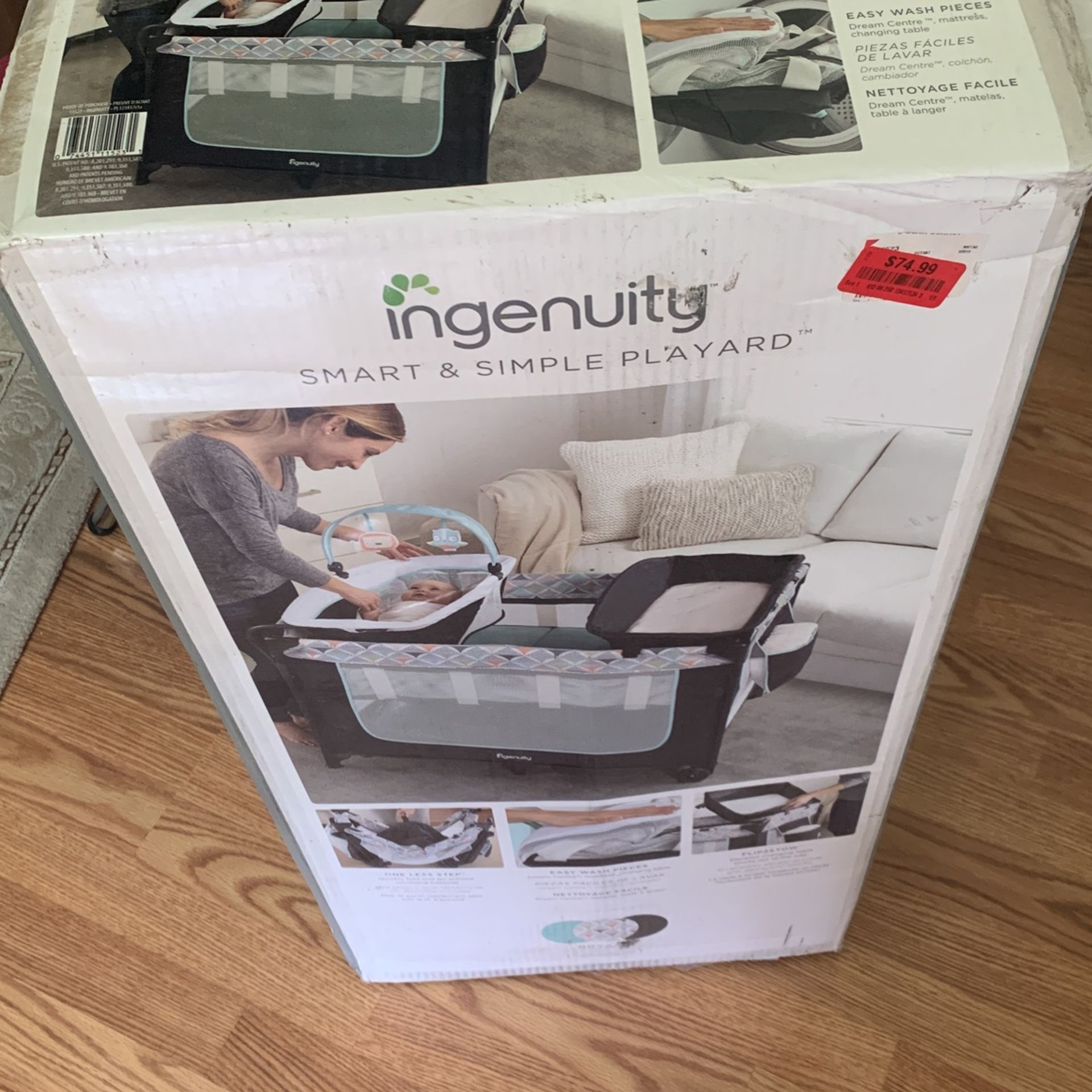 Ingenuity Smart and Simple Packable Portable Playard with Changing Table - Ridgedale