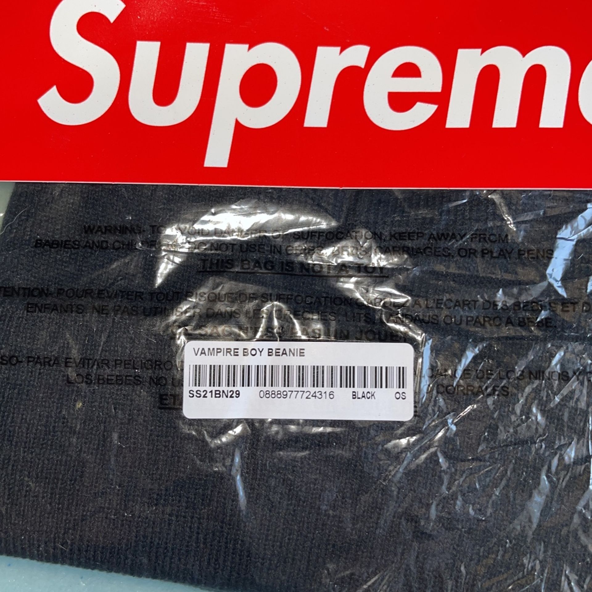 Supreme Vampire Boy Beanie Black