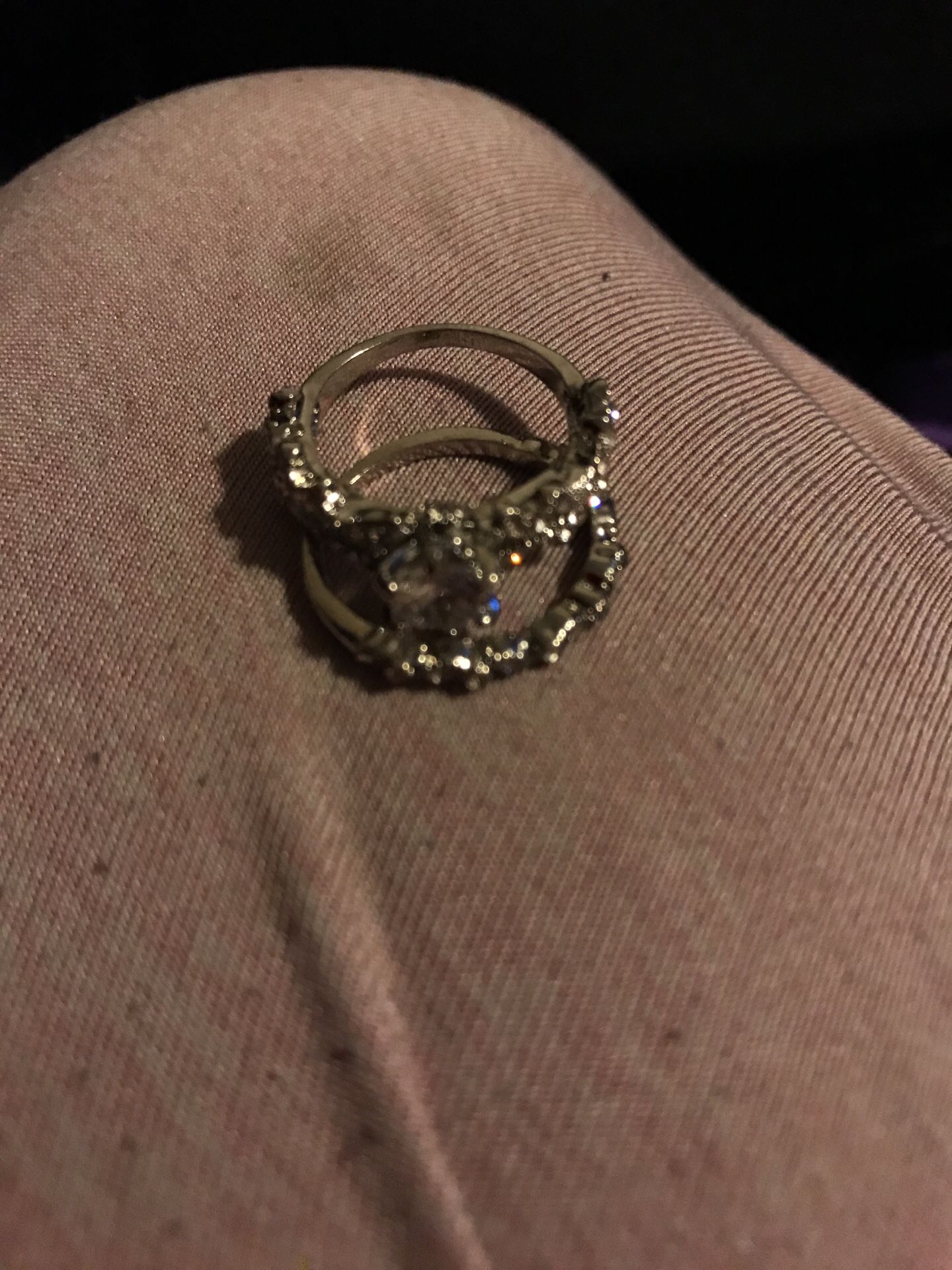 Wedding band ring white gold
