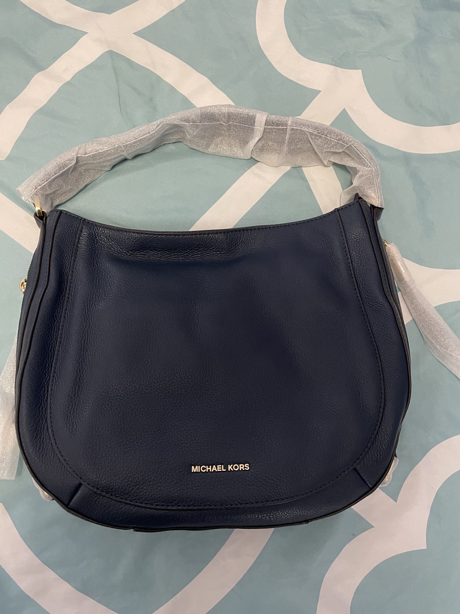 NWT AUTHENTIC Michael Kors Julia Handbag - Navy Blue Valued $368