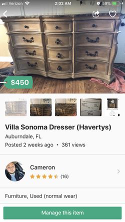 Villa Sonoma Dresser Great Deal, Villa Sonoma Dresser