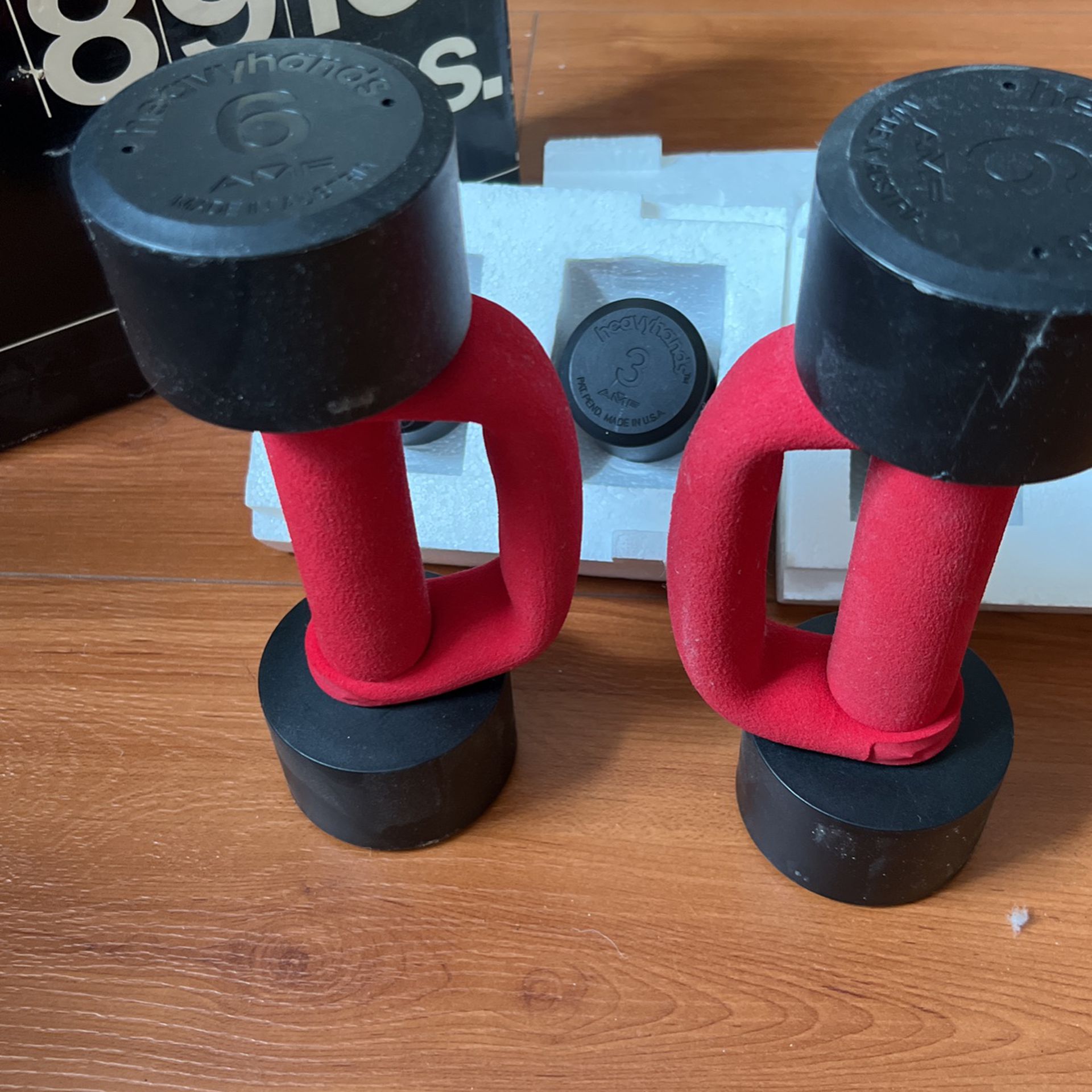 Hand Weights Set Of   3 & 6 Lbs  $10.