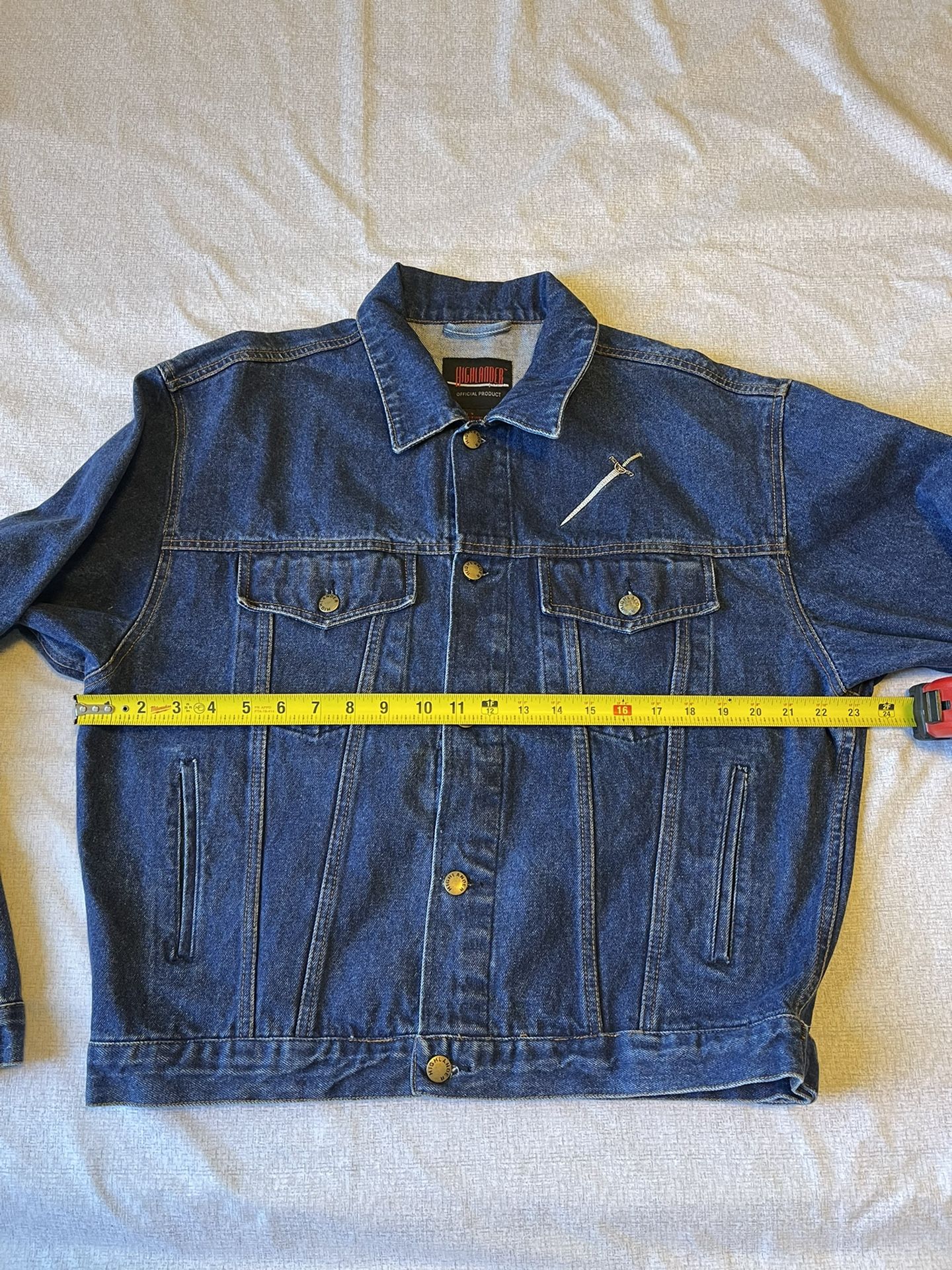 Highlander Size Medium Official Product Promo Denim Jacket Vintage There Can Be