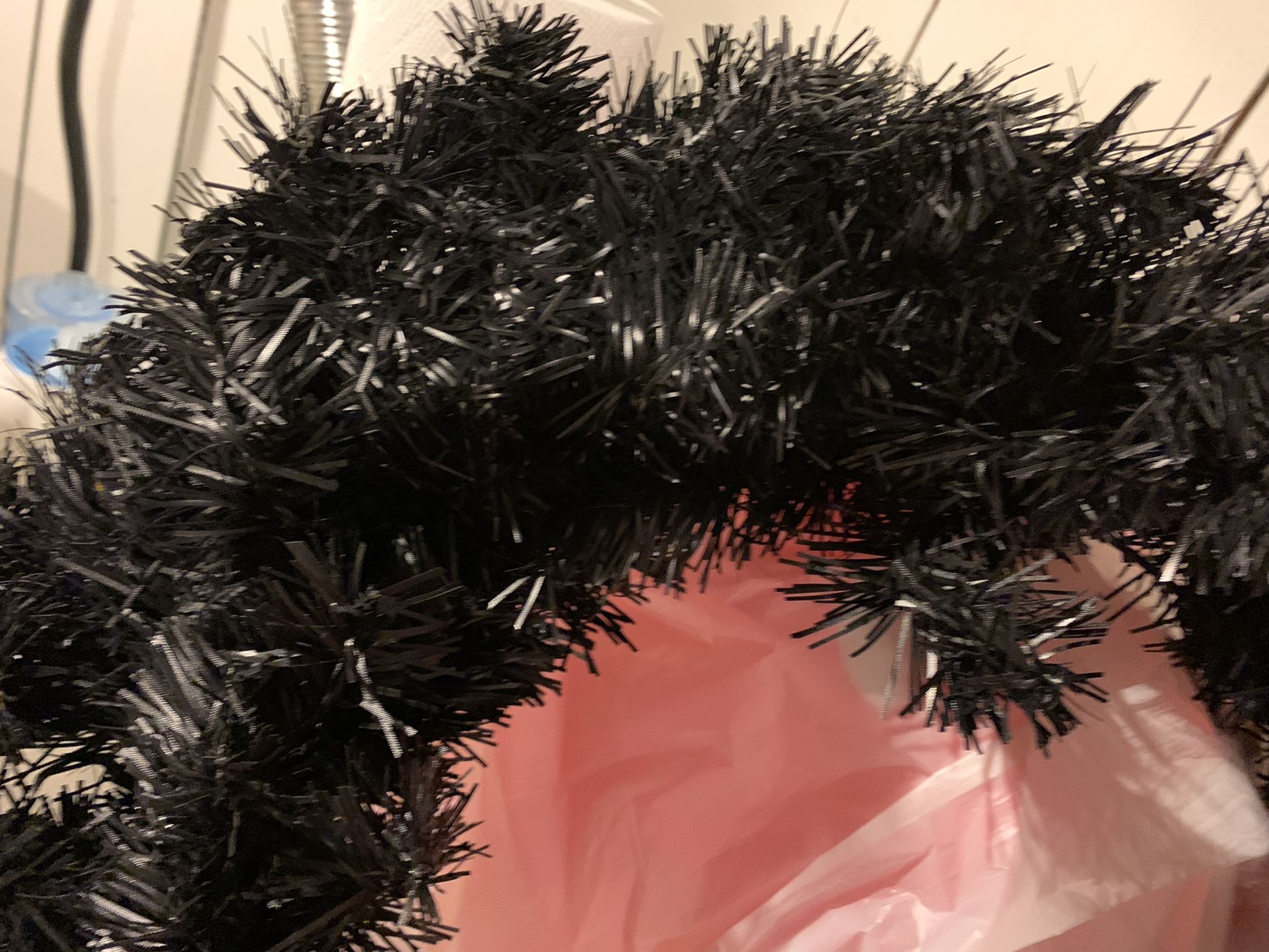 Darcie 20” Black Plain Wreath all Ready To Decorate For Halloween