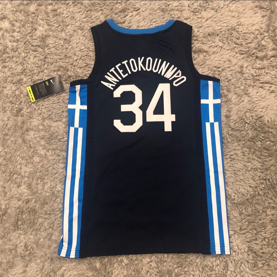 Nike Giannis Antetokounmpo Greece National Road Basketball Jersey Size Small