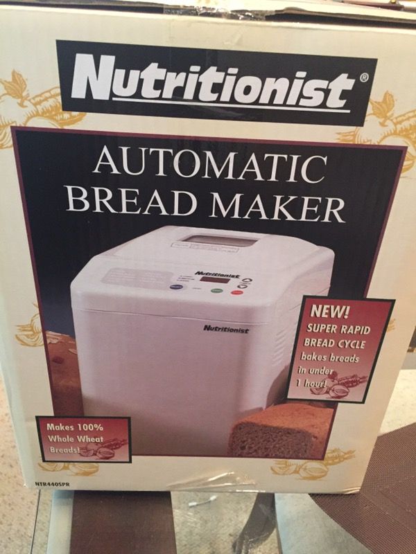 "New"Nutritionist Automatic Bread Maker"Retail$129"