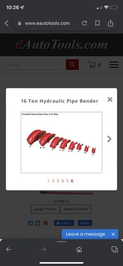 Vevor 16 Ton Hydraulic Pipe Bender Thumbnail