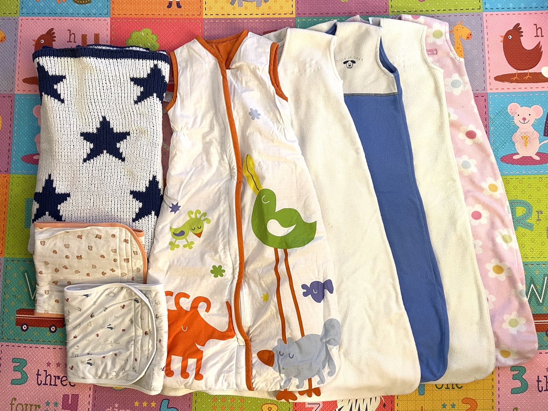 Size Large Halo Sleepsak Micro Fleece Wearable Blanket X 4 + FREE Blanket + Cotton Sleepsack + Belly Cover + 18m Brand Name Clothes + Humidifier