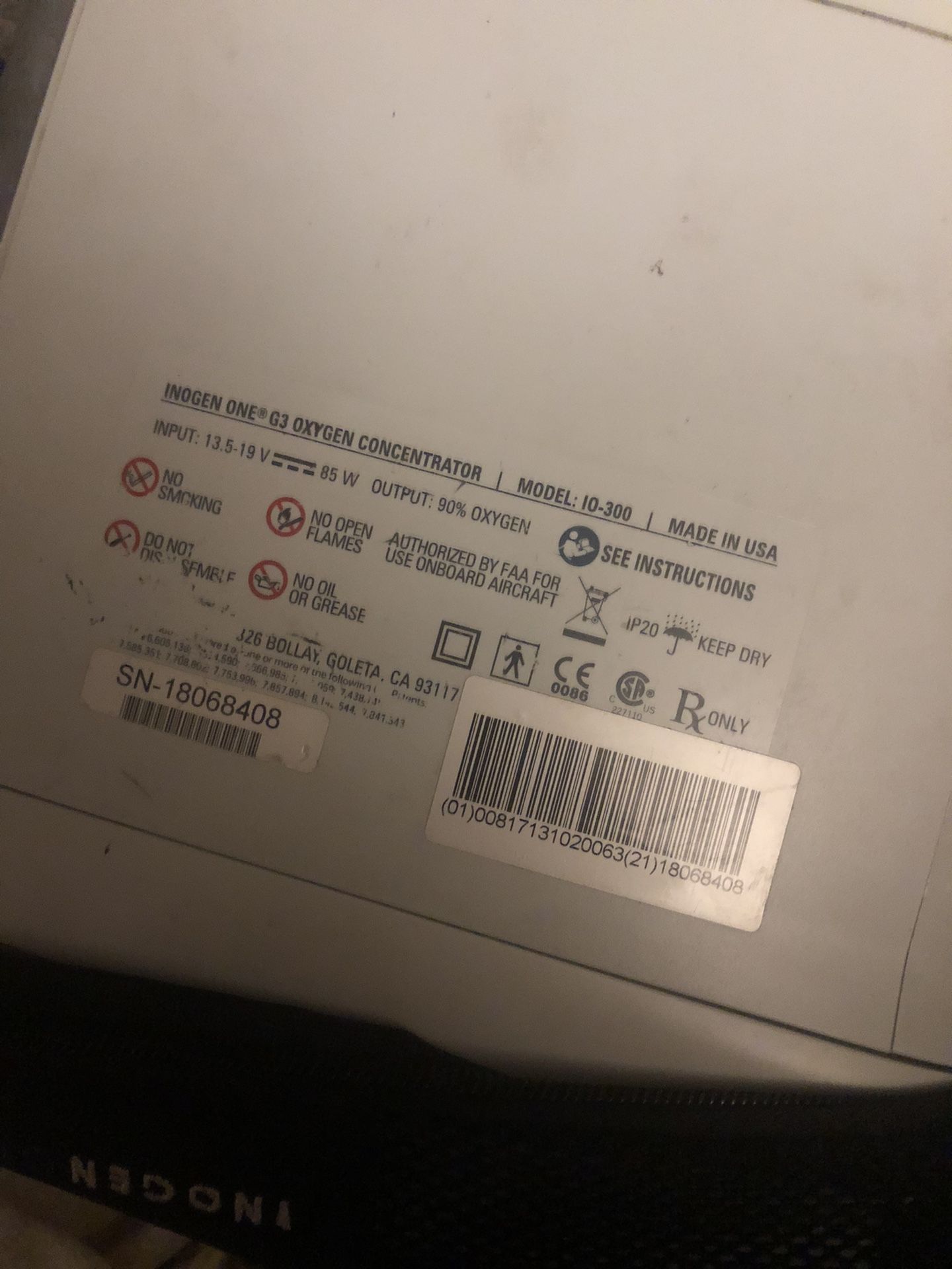 Inogeneone G3 Oxygen Machine