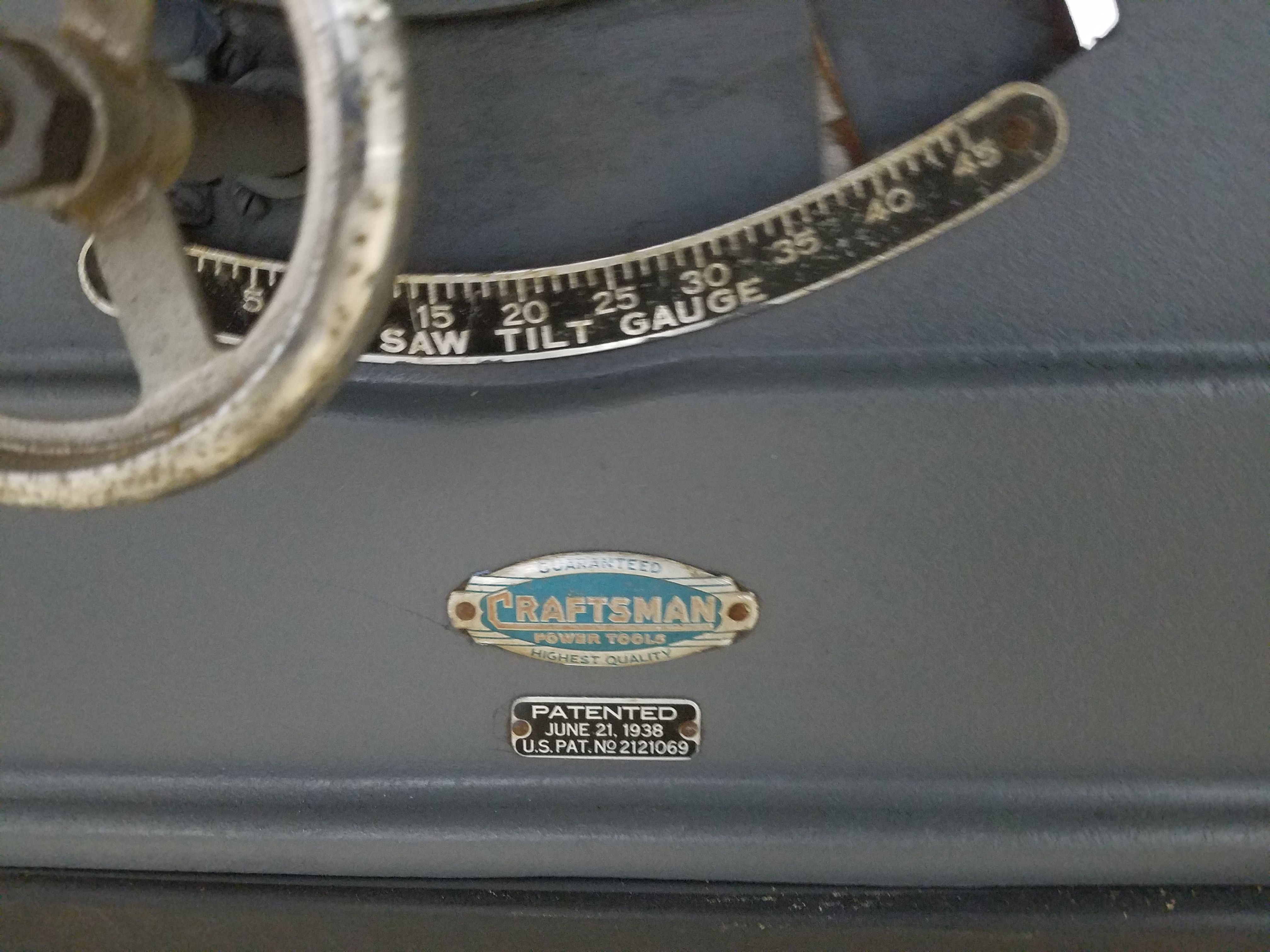 1938 craftsman table saw
