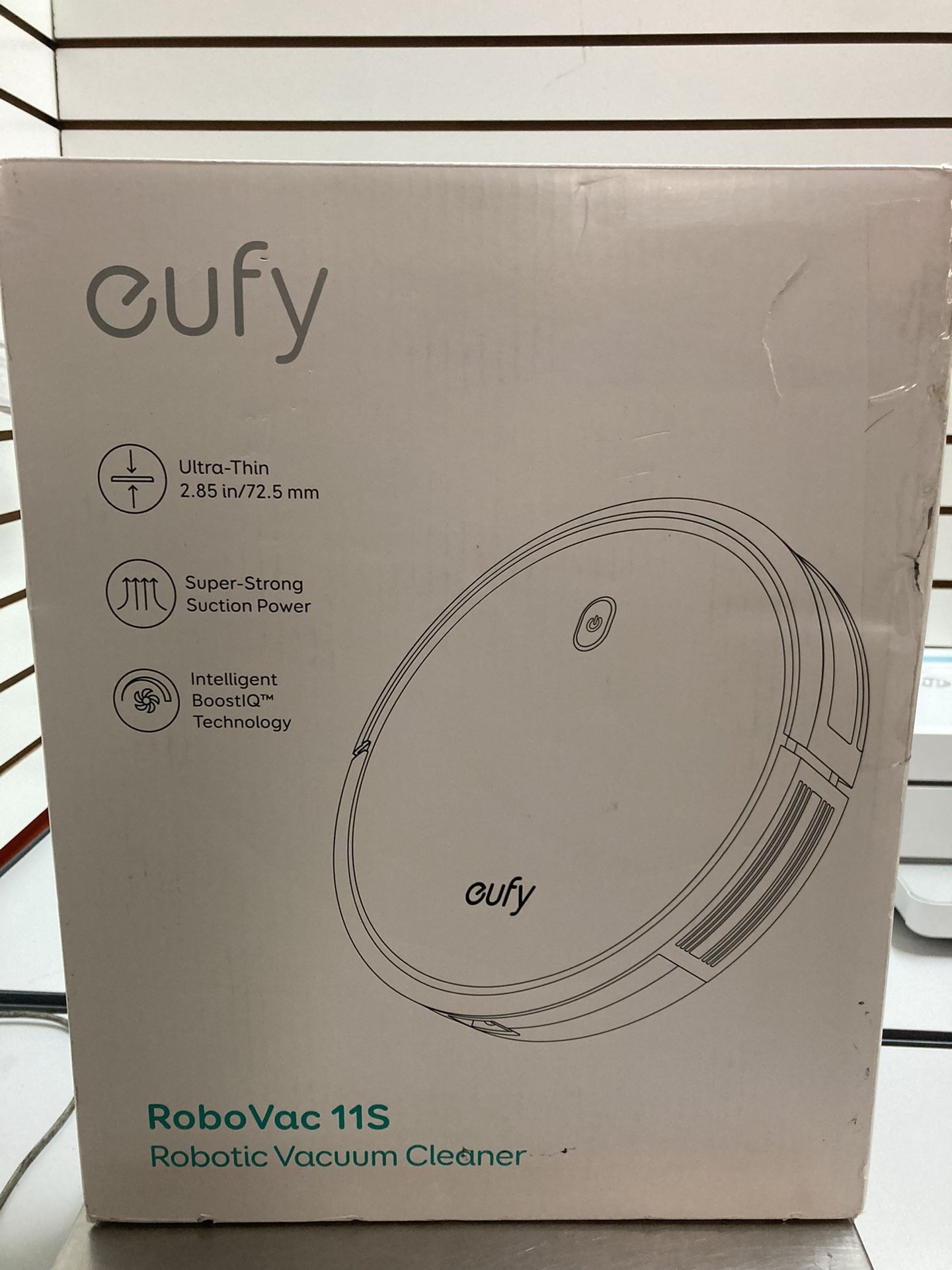 eufy by Anker, BoostIQ RoboVac 11S (Slim), Robot Vacuum Cleaner, Super-Thin, 1300Pa Strong Suction, Quiet, Self-Charging Robotic Vacuum Cleaner, Clean