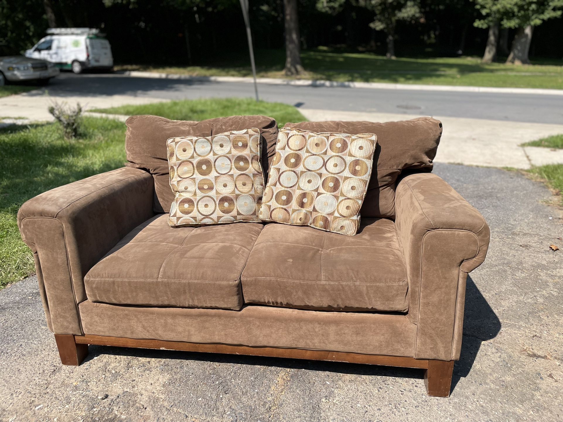 FREE DELIVERY- Brown Sofa - price negotiable  