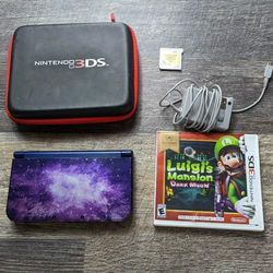 Nintendo 3DS XL Galaxy Console Bundle Charger With Luigis Mansion Thumbnail