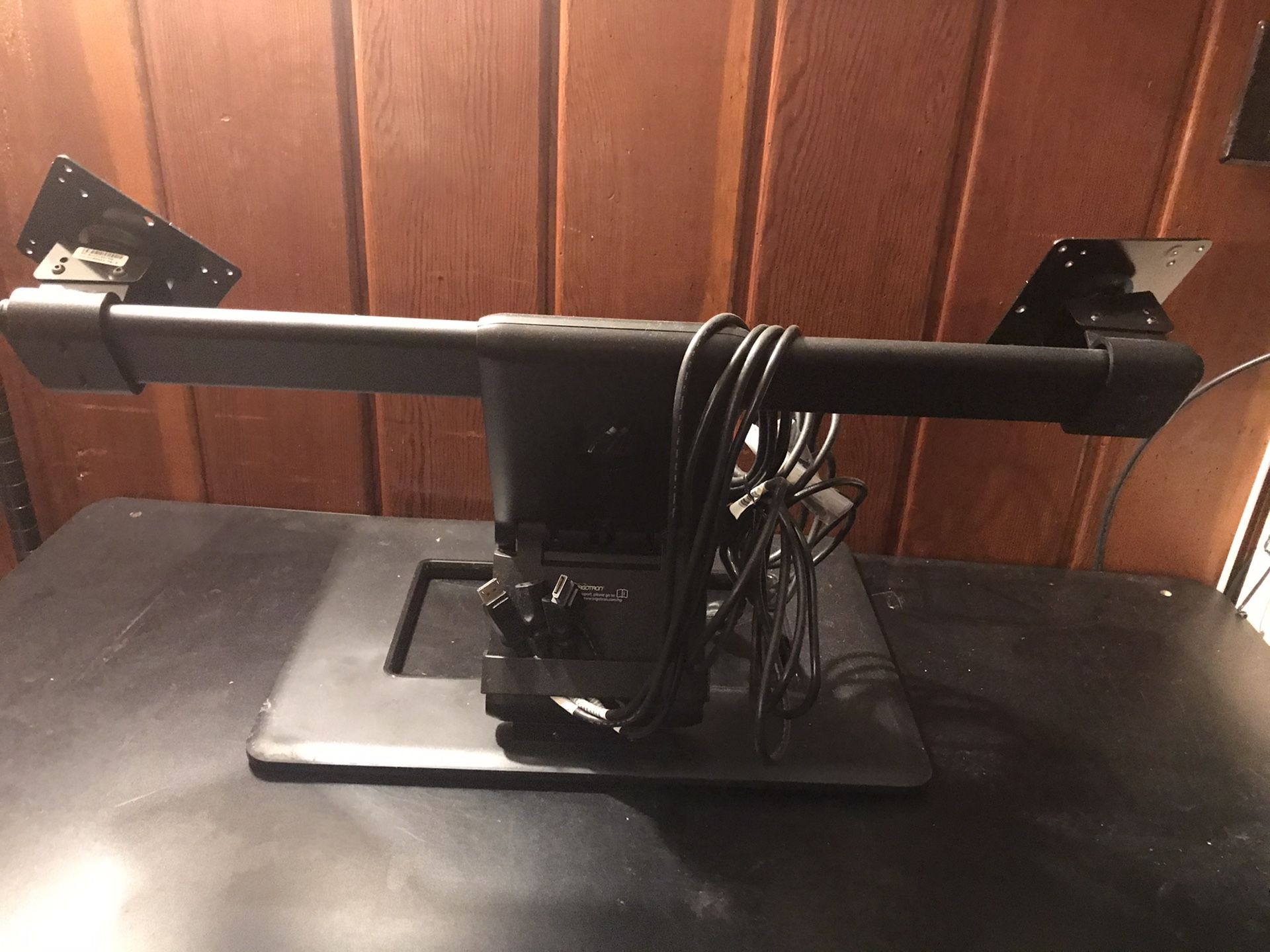 HP Adjustable Dual Monitor Stand (black)