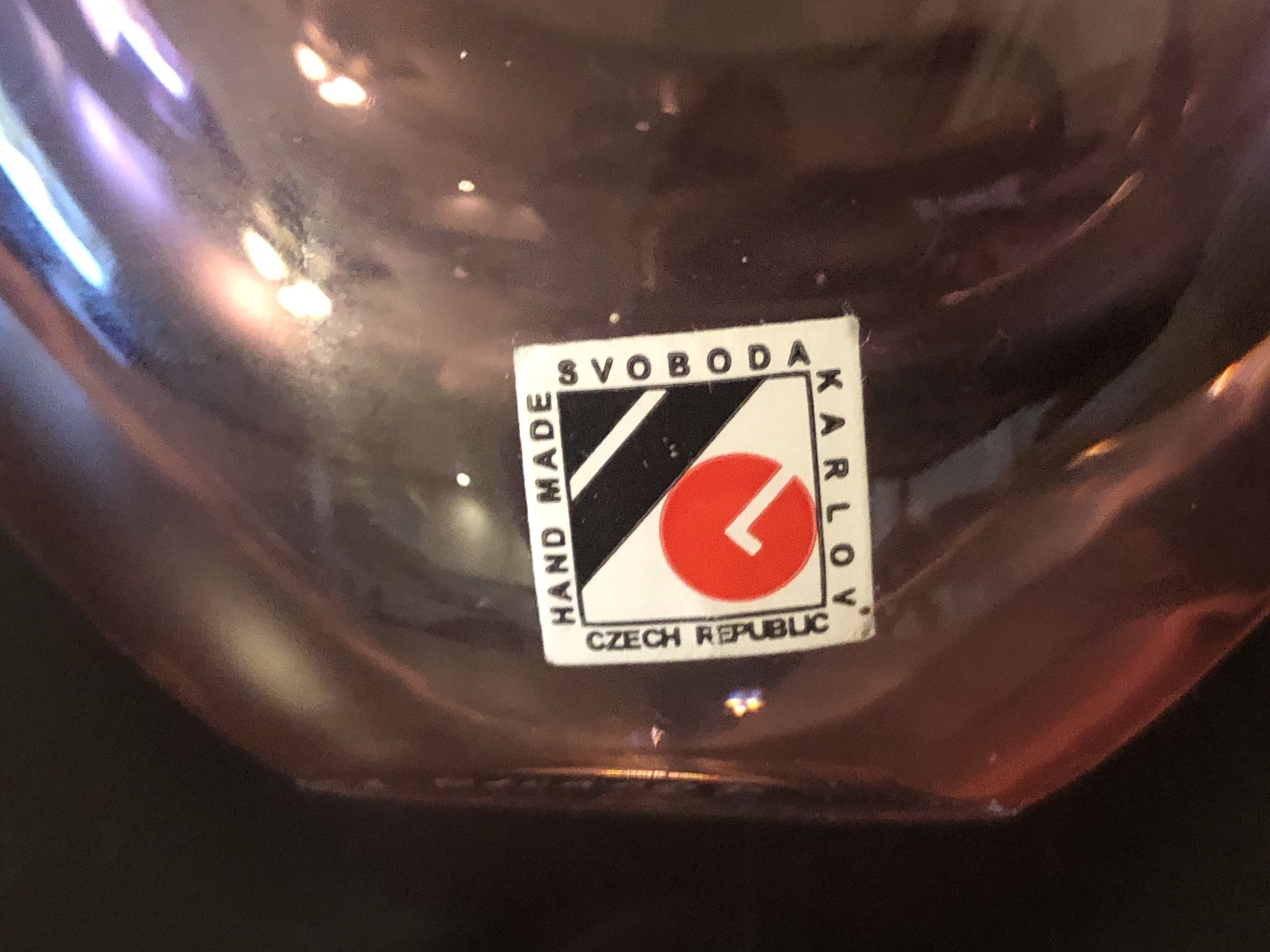 Svoboda Karlov Czech Republic Heart Shape Vase Signed