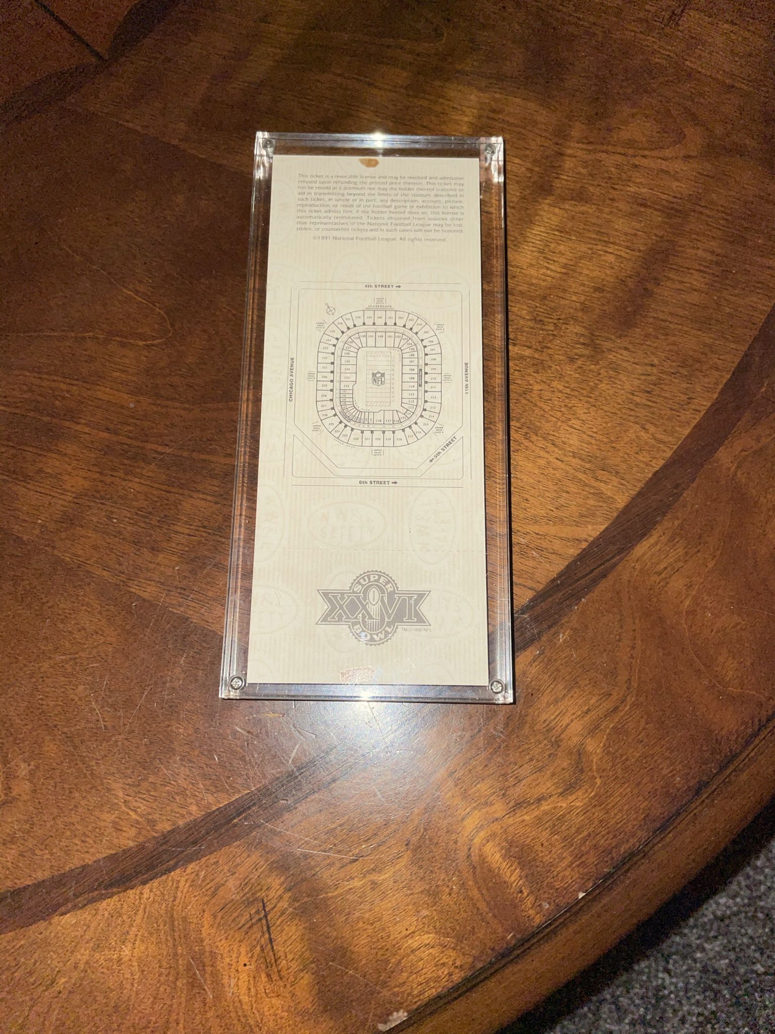 Super Bowl 26 Ticket And Cards