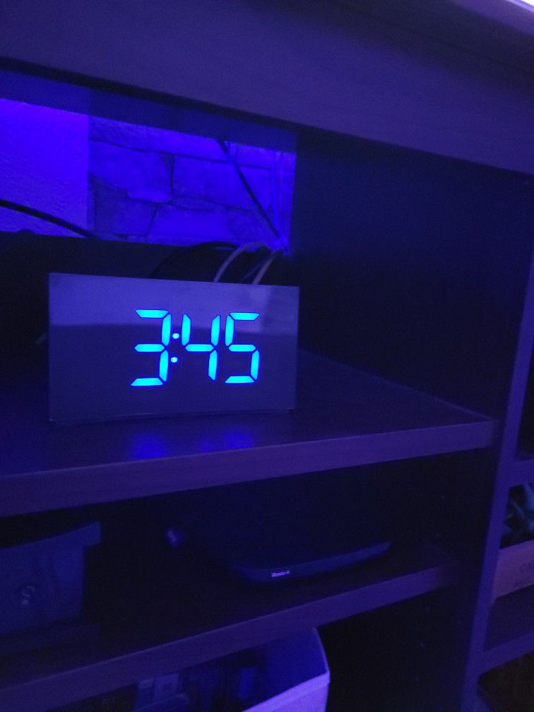 Clock, Blue LED W/ Alarm