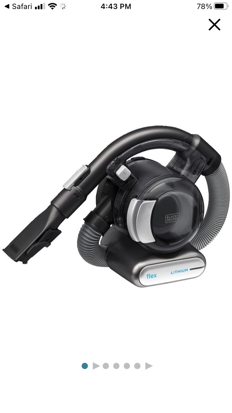 BLACK+DECKER 20V Max Flex Handheld Vacuum with Pet Hair Brush, Cordless, Grey (BDH2020FL)