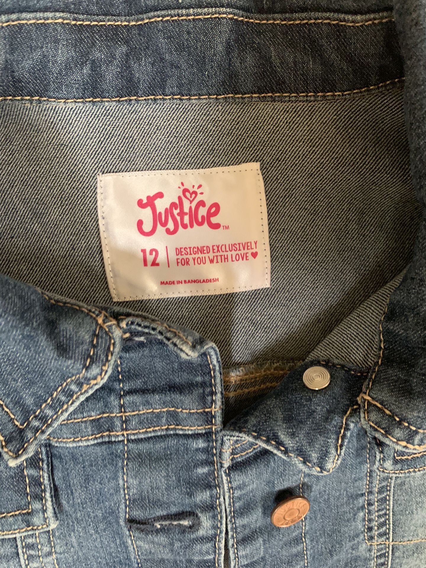 Girls Justice Jean Jacket Size 12
