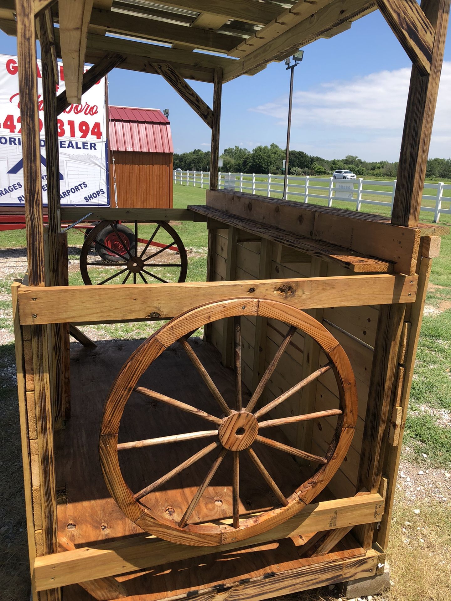 Entertainment Shack Great For Having Gatherings With Family And Friends All New Treated Wood Stained And Burned Too
