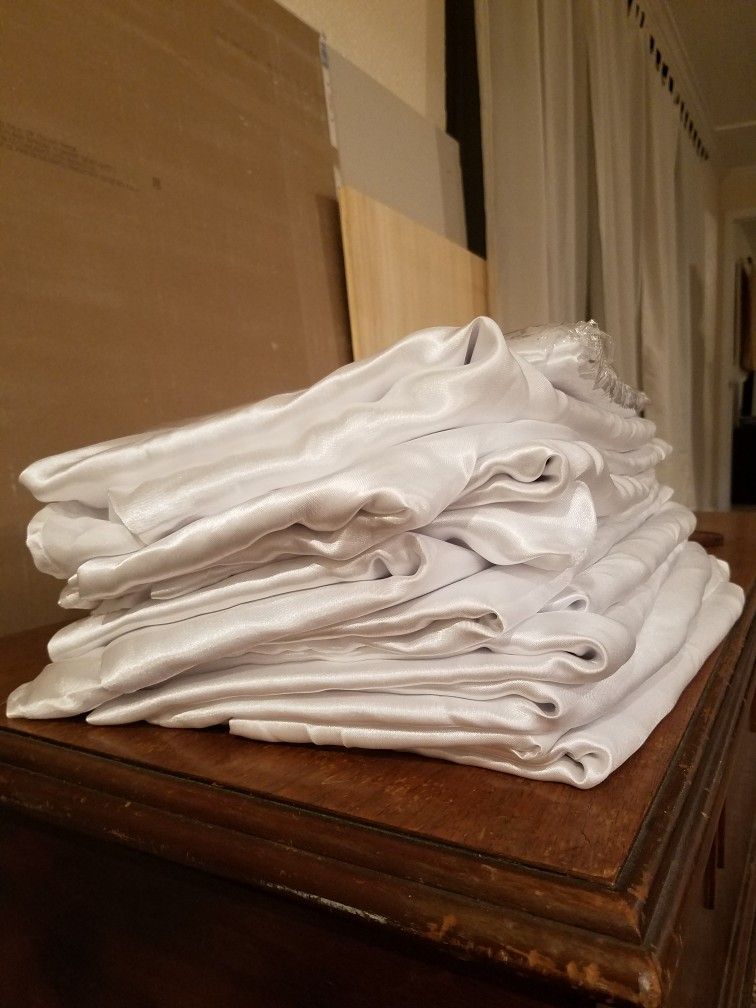 White Satin Tablecloths