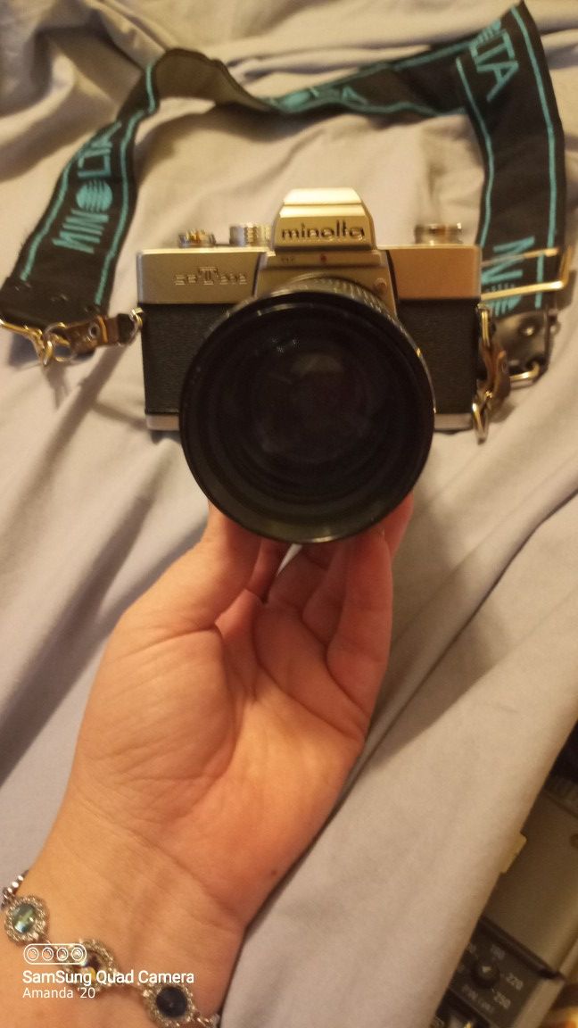 Minolta SRT 202 Vintage Camera with extra accessories