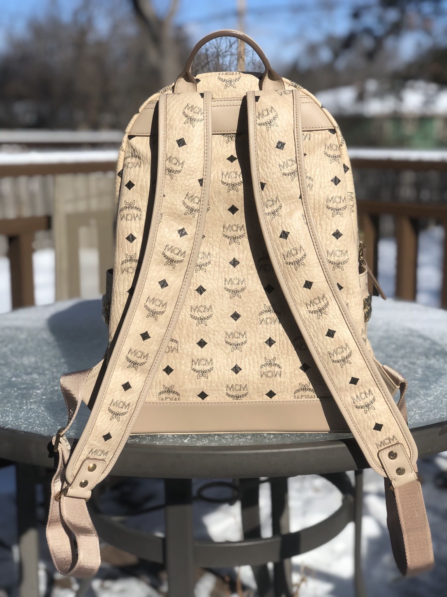 MCM Stark Side Stud Backpack